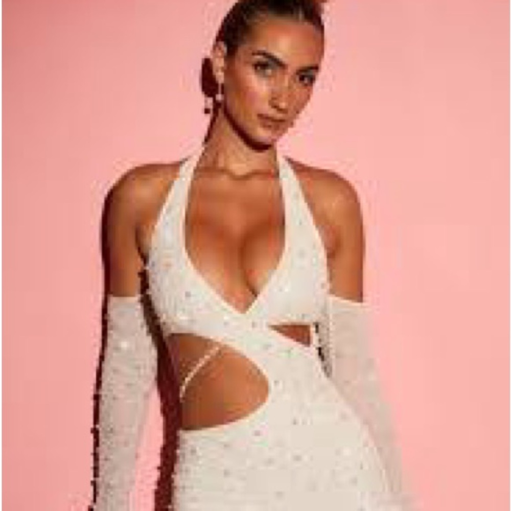 Oh Polly White Cut-Out Mini Dress